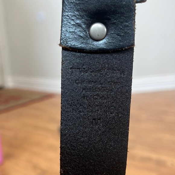 Black Leather Belt Size Medium NWOT - Picture 4 of 4